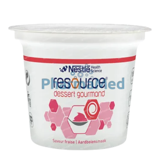 Image de Nestlé Dessert gourmand - Crème hyperprotéinée fraise - 4x125gr